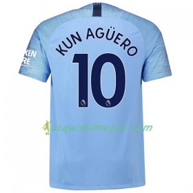 Divisa di Calcio Manchester City Kun Aguero 10 Prima 2018/2019
